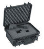 Professional case MC-Case300 - 300 x 225 x 132mm - With cube foam / raster foam + nap foam in the lid / Black