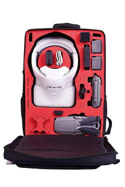 MC-CASES® Transport Backpack for DJI Mavic 2 & DJI Goggles and DJI Standard and Smart Controller - Space for 4 batteries and accessories from MC-CASES - Made in Germany - With rain cape