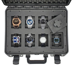 MC-CASES® Watch case Transport case for up to 8 watches - Waterproof - Lockable - Extremely protected